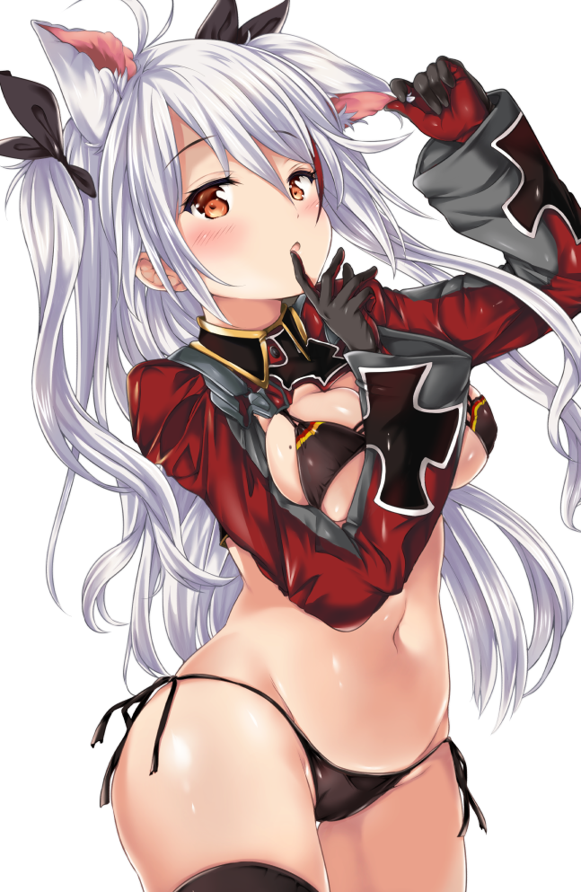 1girl, :o, ahoge, animal_ears, arm_up, azur_lane, bad_id, bad_twitter_id