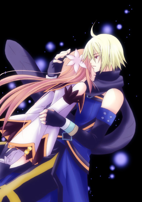 00s, blonde_hair, brown_hair, emil_castagnier, emil_castagnier_(ratatosk), flower, marta_lualdi, mochi_(tukimo)