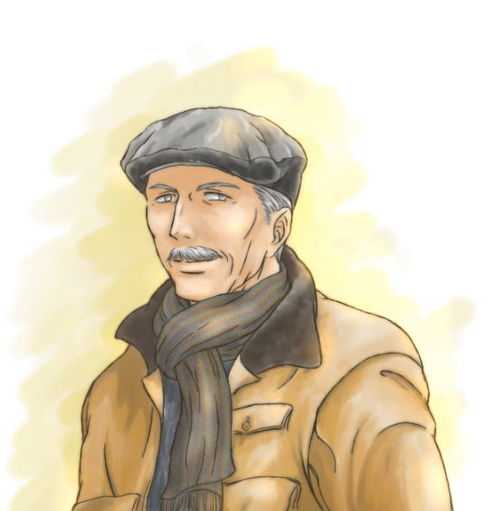 artist_request, edwin_fischer, facial_hair, ginga_eiyuu_densetsu, grey_hair, hat, jacket, mustache