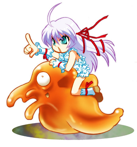 00s, 1girl, ahoge, al_azif_(demonbane), demonbane, dunsany, female_focus, green_eyes