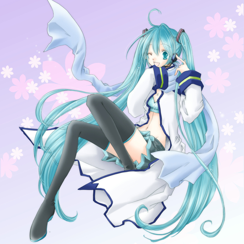 1girl, ahoge, aqua_eyes, aqua_hair, blue_scarf, cape, cosplay, female_focus