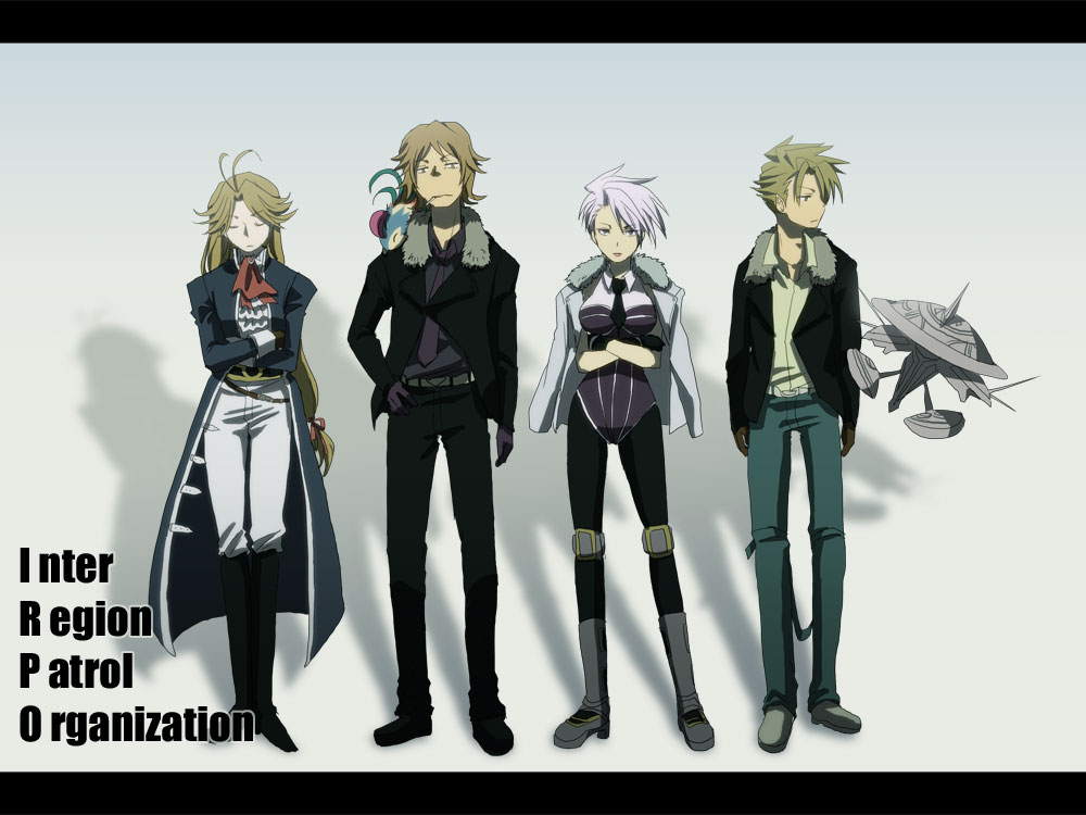 1girl, breasts, doll_(saga_frontier), em_crazy, fuse_(saga_frontier), lineup, long_hair, multiple_boys, rabbit_(saga_frontier), ren_(saga_frontier), saga, saga_frontier, short_hair, silence_(saga_frontier)