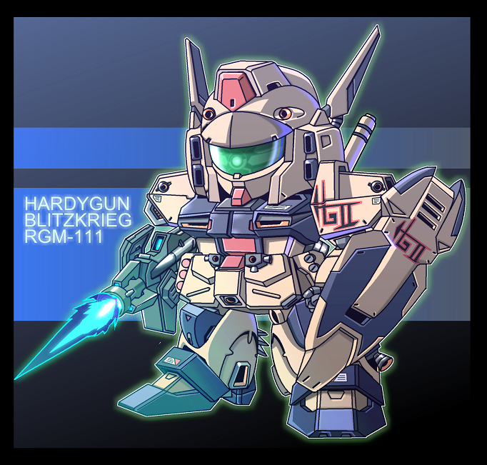 chibi, energy_gun, energy_sword, full_body, gun, gundam, gundam_silhouette_formula_91, hardygun