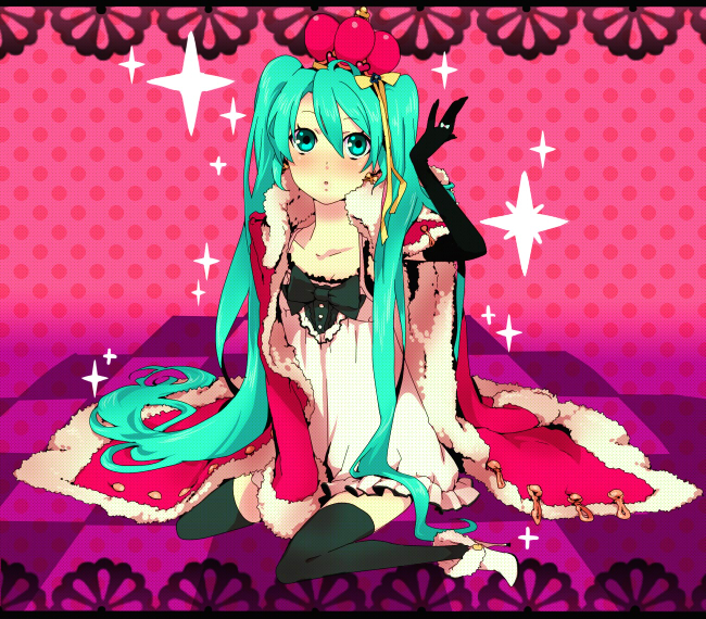 1girl, aqua_eyes, aqua_hair, bad_id, bad_pixiv_id, bow, coat, crown