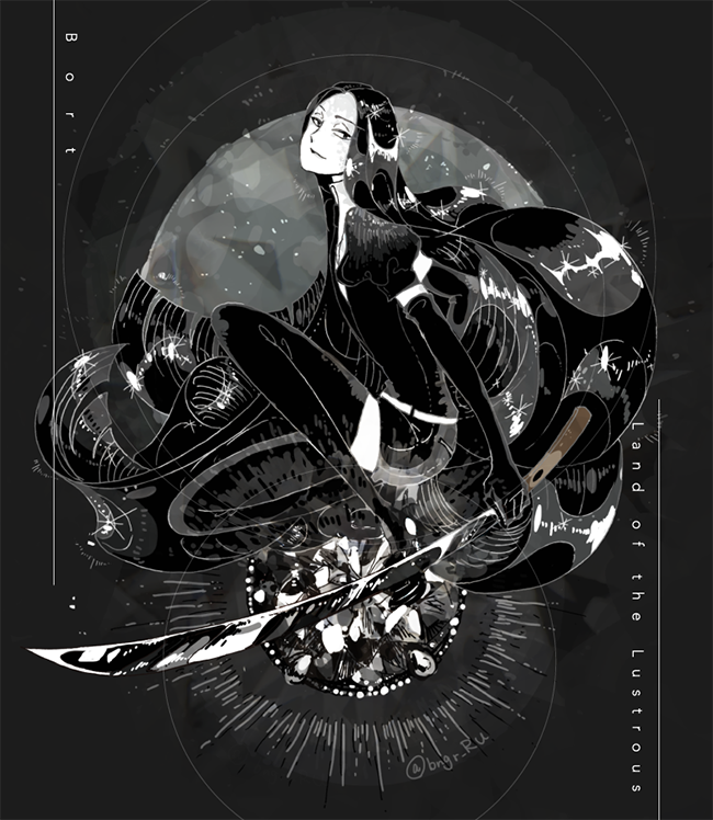 1other, androgynous, artist_name, black_eyes, black_gloves, black_hair, black_thighhighs, bort