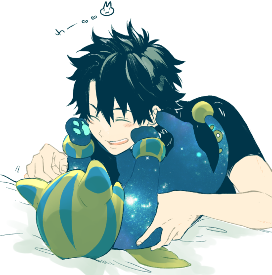 1boy, animal_hands, bad_id, bad_twitter_id, black_hair, black_shirt, blush, cat