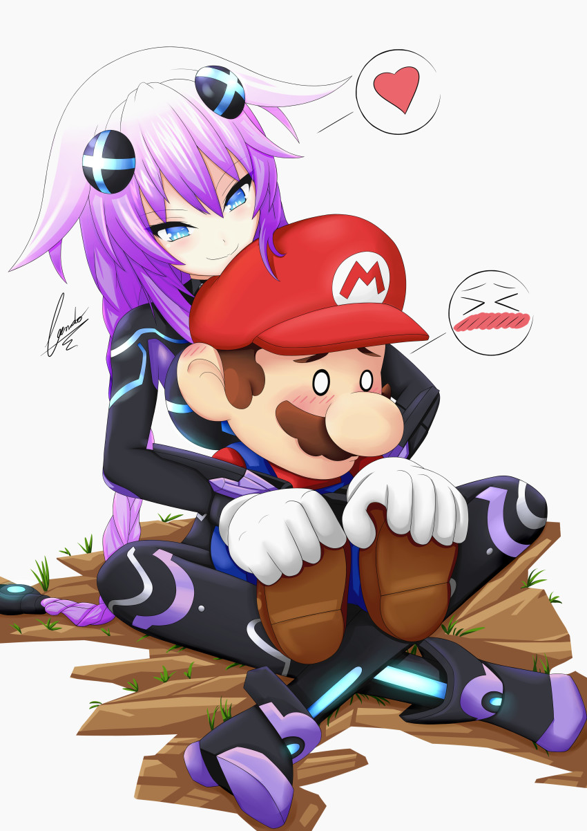 >_<, 1boy, 1girl, absurdres, bad_id, bad_pixiv_id, blue_eyes, blush