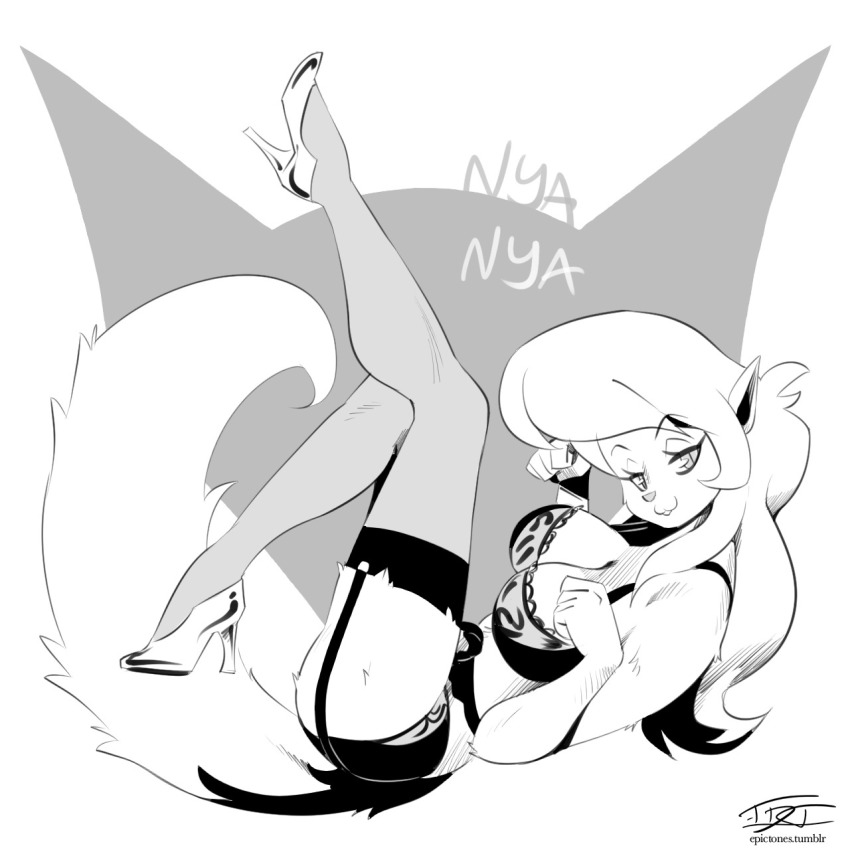 1girl, animal_ears, breasts, callie_briggs, cat_ears, cat_girl, cat_tail, cleavage