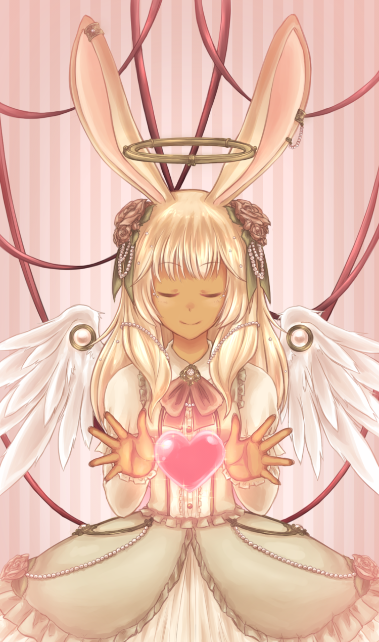 1girl, animal_ears, bad_id, bad_pixiv_id, blonde_hair, blush, brooch, closed_eyes