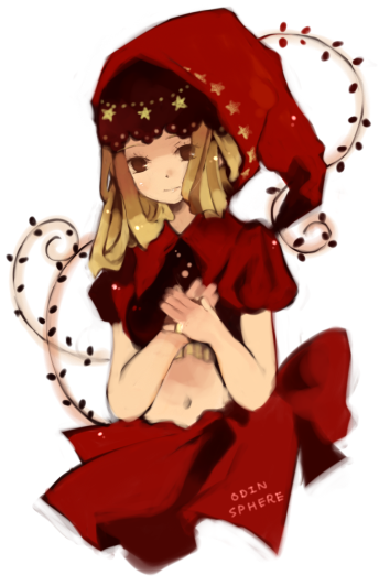 1girl, bad_id, bad_pixiv_id, blonde_hair, brown_eyes, female_focus, hood, midriff