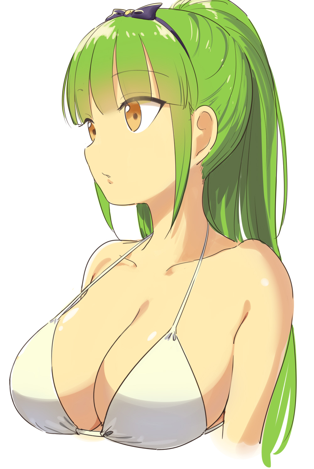 1girl, azur_lane, bad_id, bad_pixiv_id, bare_shoulders, bikini, bow, breasts