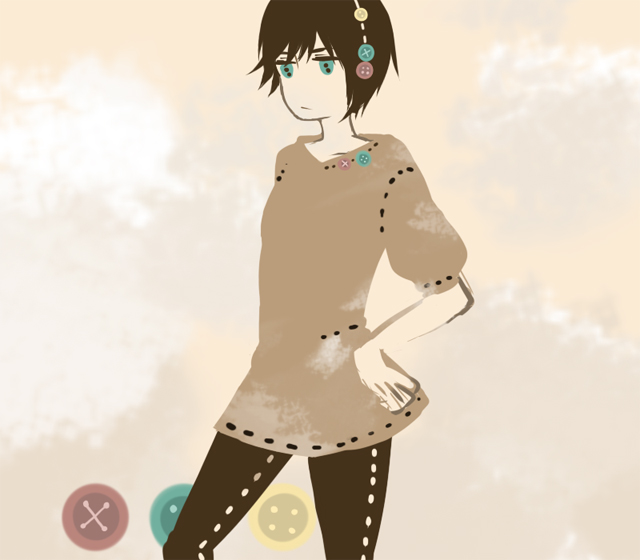 1girl, bad_id, bad_pixiv_id, buttons, female_focus, og, original, short_hair