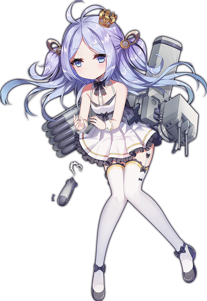 1girl, 6_yin, antenna_hair, azur_lane, black_bow, black_bowtie, black_shoes, blue_eyes