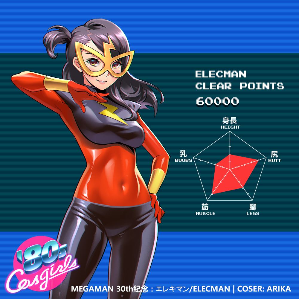 1girl, arm_up, black_hair, blush, breasts, brown_eyes, character_name, character_profile