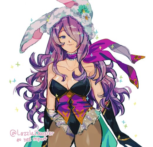 1girl, animal_ears, breasts, camilla_(fire_emblem), cleavage, fake_animal_ears, female_focus, fire_emblem