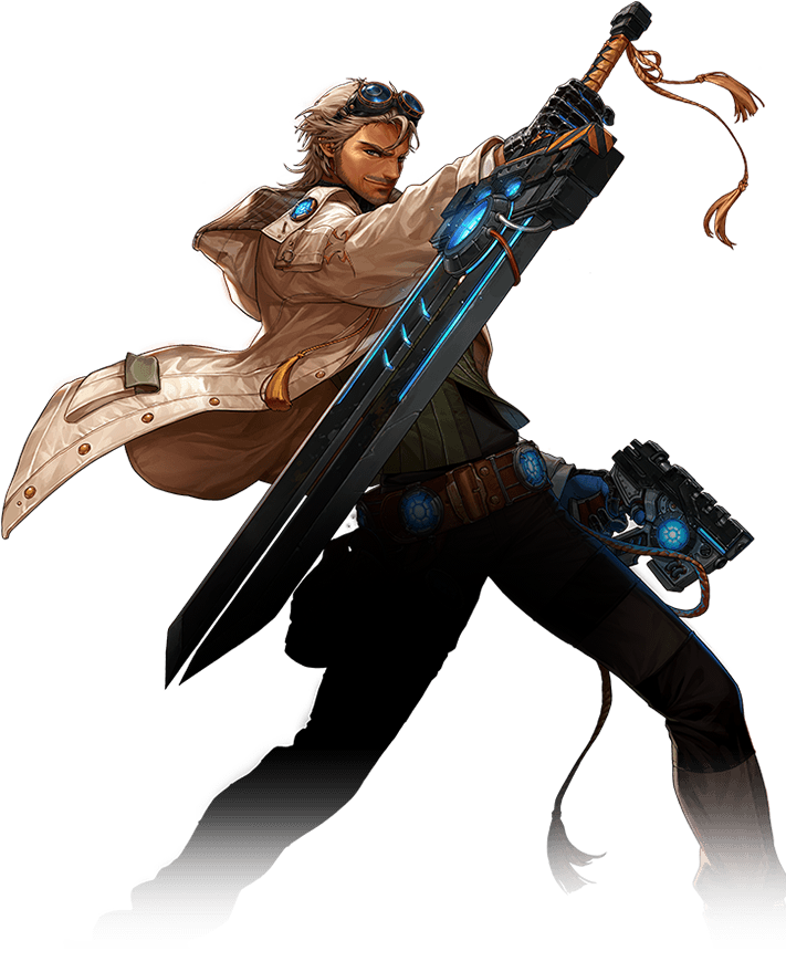 agent_(dungeon_and_fighter), artist_request, belt, coat, dark-skinned_male, dark_skin, dungeon_and_fighter, facial_hair, gauntlets, glasses, goggles, goggles_on_head, gun, gunblader_(dungeon_and_fighter), handgun, male_focus, neon_lights, official_art, open_clothes, open_coat, pistol, solo, specialist_(dungeon_and_fighter), stubble, sword, transparent_background, weapon, white_hair