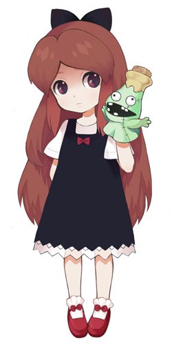 1girl, beeworks, bow, brown_eyes, brown_hair, child, dress, female_focus