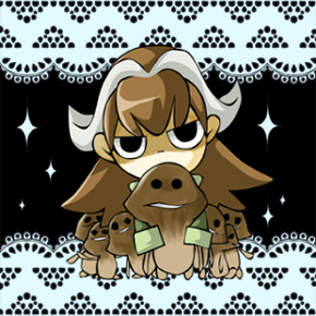 1girl, beeworks, chitose_(osawari_tantei), chloe, funghi, lowres, multicolored_hair, mushroom