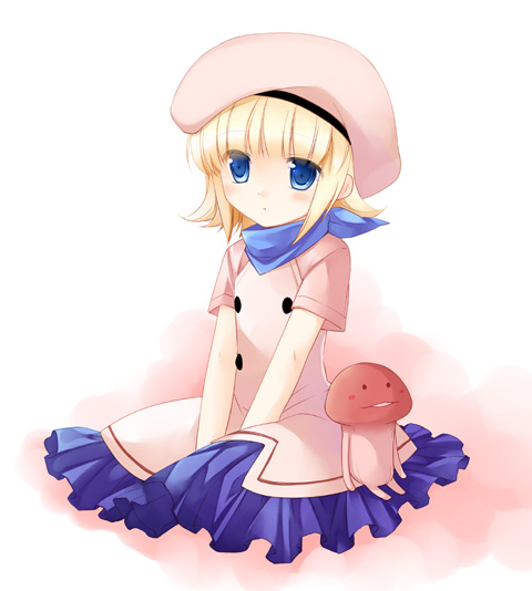 1girl, arima_(yukagen), bad_id, bad_pixiv_id, beeworks, blonde_hair, blue_eyes, blue_neckerchief