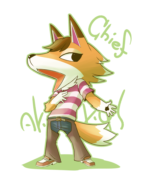 1boy, akk9s, animal_ears, chief_(animal_crossing), animal_crossing, male_focus, nintendo, open_mouth