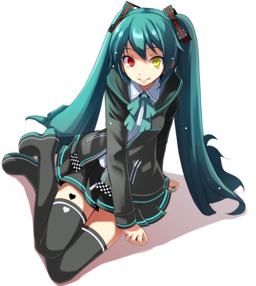 1girl, absurdres, aqua_hair, aqua_nails, boots, female_focus, full_body, hatsune_miku