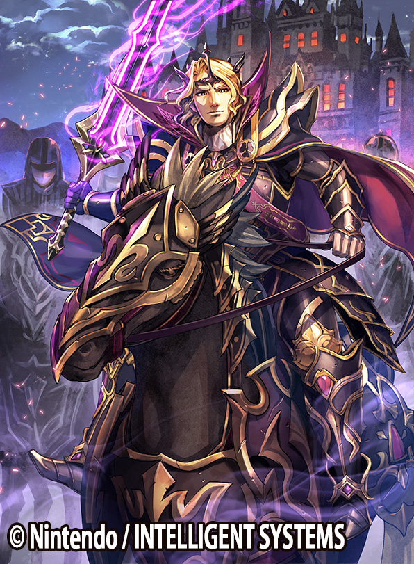 1boy, 2others, armor, armored_boots, blonde_hair, boots, cape, castle