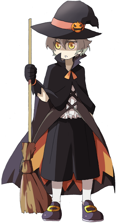 00s, 1boy, blonde_hair, broom, cape, el_cazador_de_la_bruja, full_body, gloves