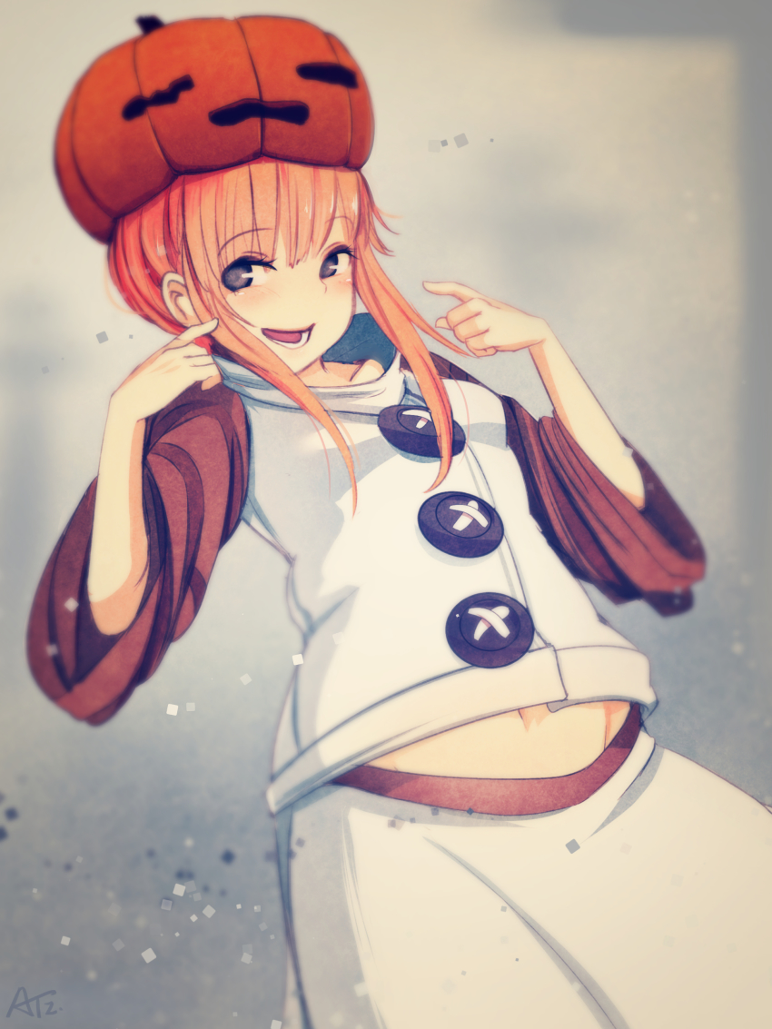 1girl, absurdres, artist_name, at2., black_eyes, blush, collarbone, female_focus