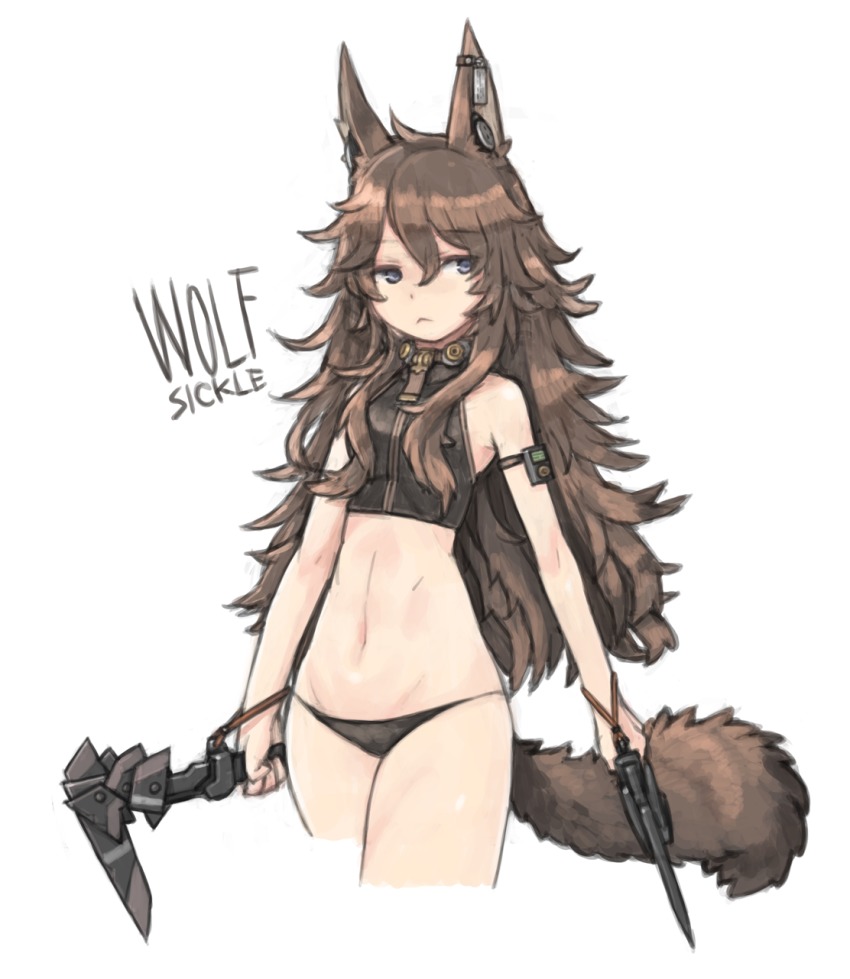 1girl, :<, animal_ears, black_panties, blue_eyes, brown_hair, cropped_legs, female_focus