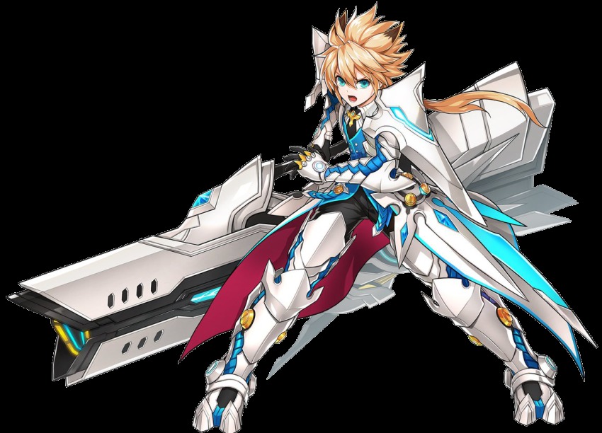 1boy, :o, armor, black_pants, blonde_hair, blue_eyes, boots, brown_hair