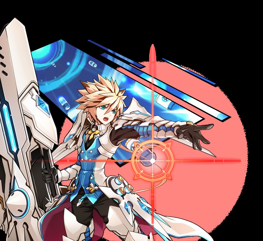 1boy, :o, absurdres, armor, black_pants, blonde_hair, blue_eyes, boots