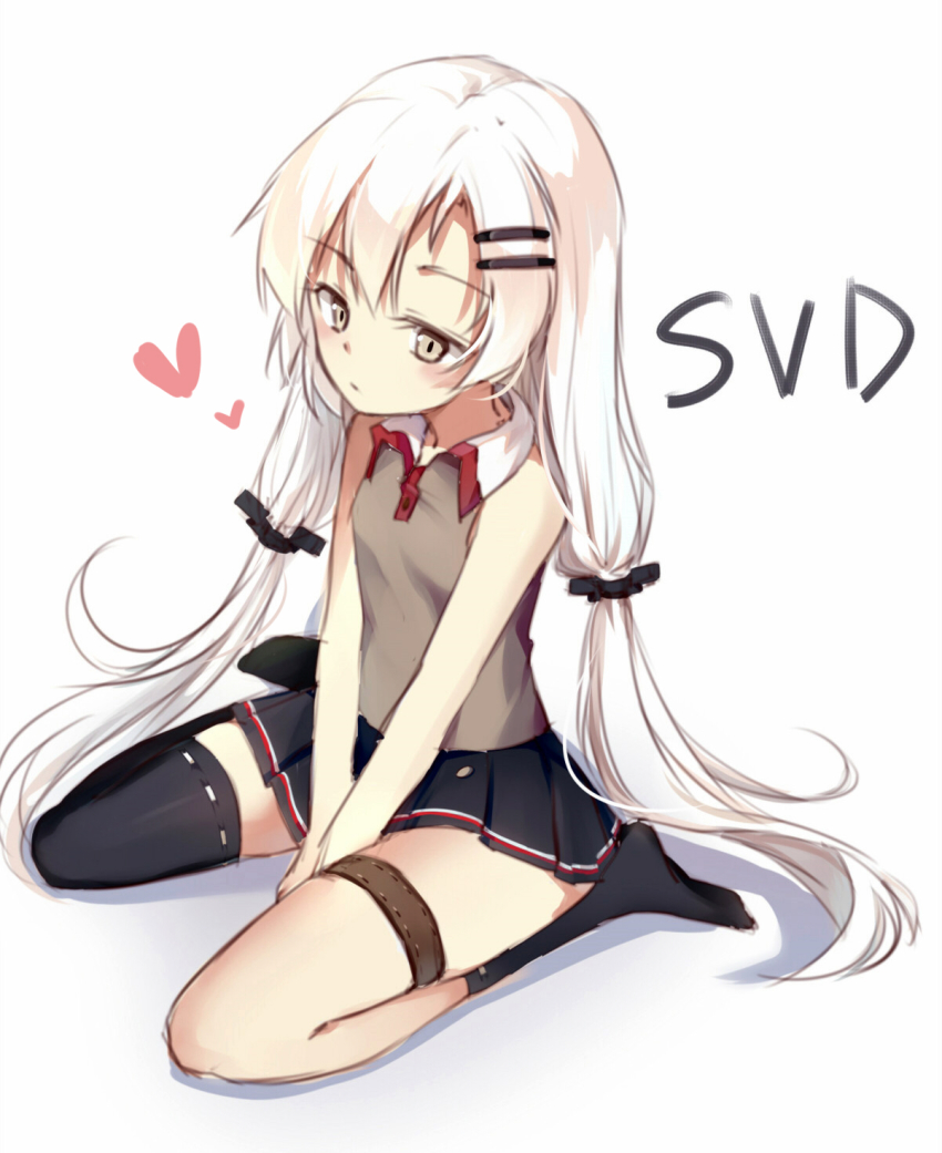 1girl, age_regression, aged_down, asymmetrical_legwear, bad_id, bad_pixiv_id, between_legs, black_ribbon