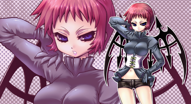 1girl, bad_id, bad_pixiv_id, breasts, corset, female_focus, gem_(ddt), gem_(pixiv)