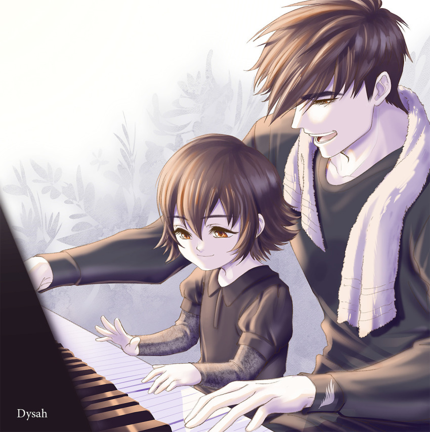 1boy, 1girl, brother_and_sister, dysah, final_fantasy, final_fantasy_xv, gladiolus_amicitia, highres