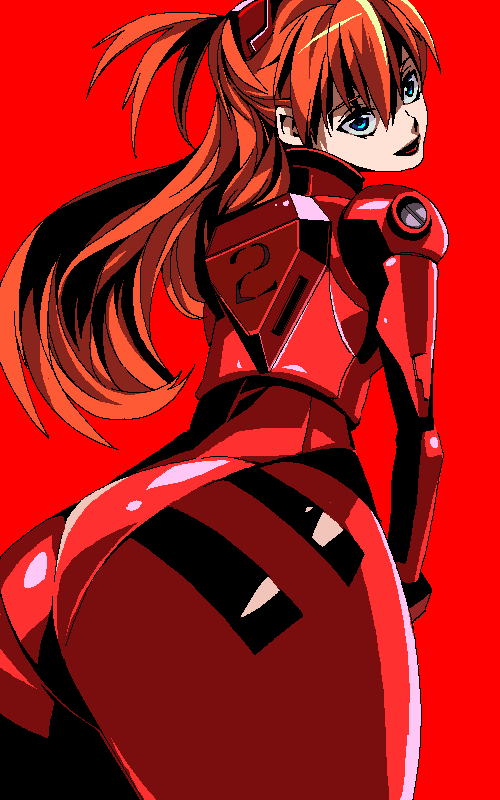 ass, ass_focus, blue_eyes, curvy, from_behind, huge_ass, kuroameman, long_hair