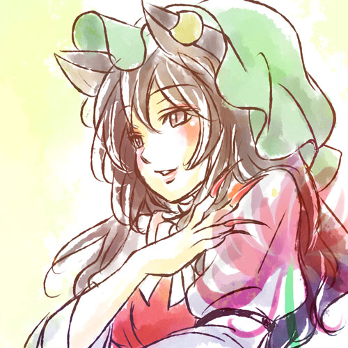 1girl, alternate_hair_length, alternate_hairstyle, animal_ears, brown_eyes, brown_hair, cat_ears, cat_girl