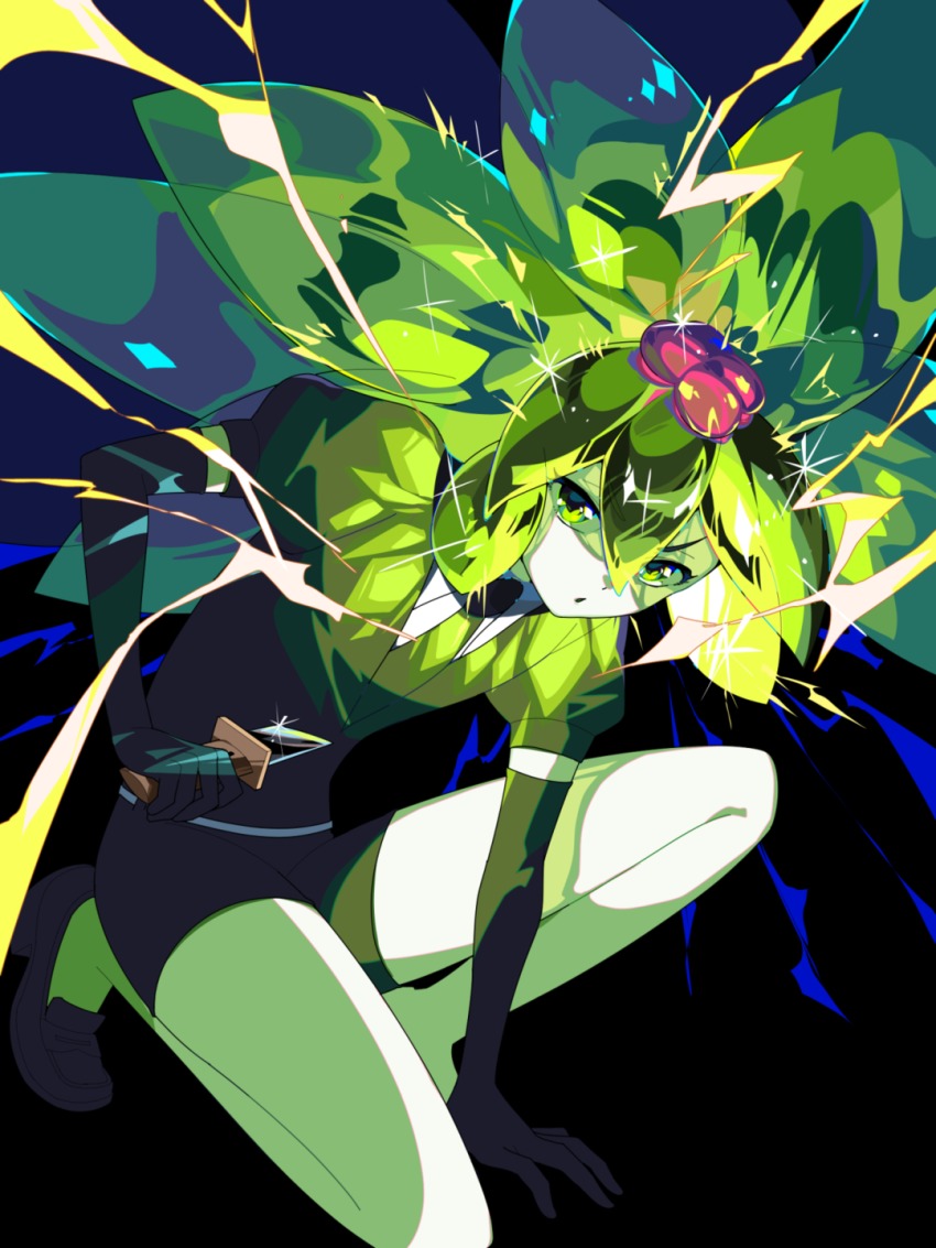 1other, androgynous, bad_id, bad_twitter_id, broken, broken_weapon, elbow_gloves, gem_uniform_(houseki_no_kuni)