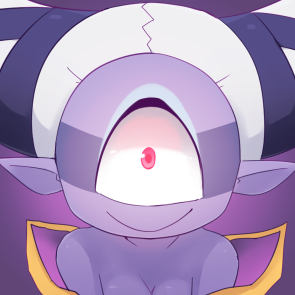 1girl, breasts, cleavage, female_focus, fuumin_(youkai_watch), jiima_tarou, looking_at_viewer, red_eyes