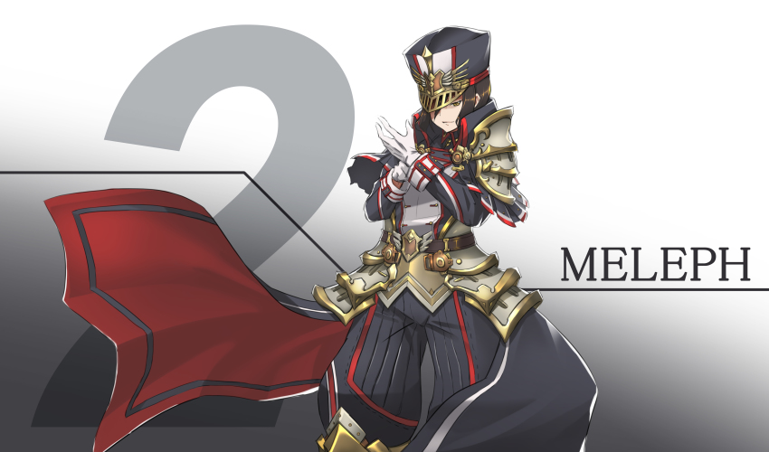 1girl, absurdres, armor, felice_qaddaf, female_focus, gloves, hat, highres