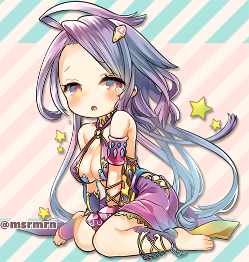 1girl, bad_id, bad_pixiv_id, bare_shoulders, barefoot, between_legs, blush, breasts