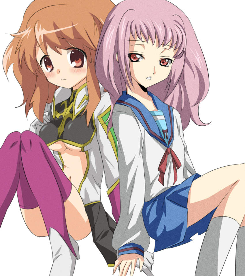 2girls, anya_alstreim, anya_alstreim_(cosplay), asahina_mikuru, asahina_mikuru_(cosplay), bad_id, bad_pixiv_id, blush