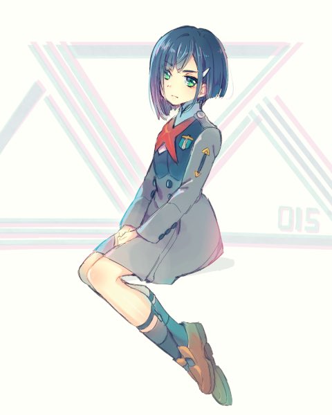10s, 1girl, bad_id, bad_twitter_id, blue_hair, closed_mouth, darling_in_the_franxx, female_focus