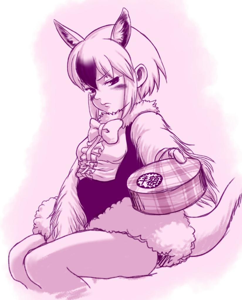 10s, 1girl, animal_ears, between_legs, blush, bow, bowtie, breasts