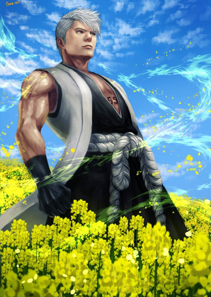 1boy, abs, bad_id, bad_pixiv_id, black_gloves, black_kimono, bleach, bleach:_turn_back_the_pendulum