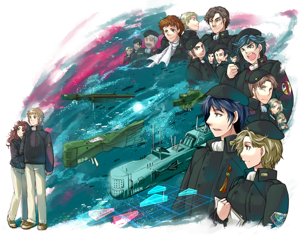 5girls, 6+boys, alex_cazerne, alexander_bucock, artist_request, bagdash, black_hat, charlotte_phyllis_cazerne