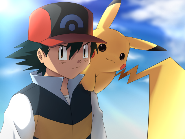 1boy, ash_ketchum, baseball_cap, black_hair, day, gen_1_pokemon, hat, imuta_(vaporization)