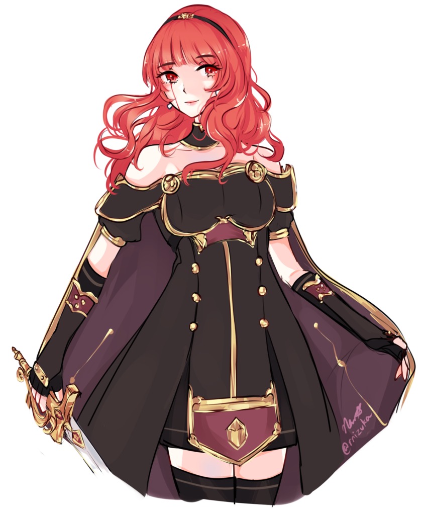 1girl, armor, black_dress, blood, blood_on_face, bloody_tears, cape, celica_(fire_emblem)