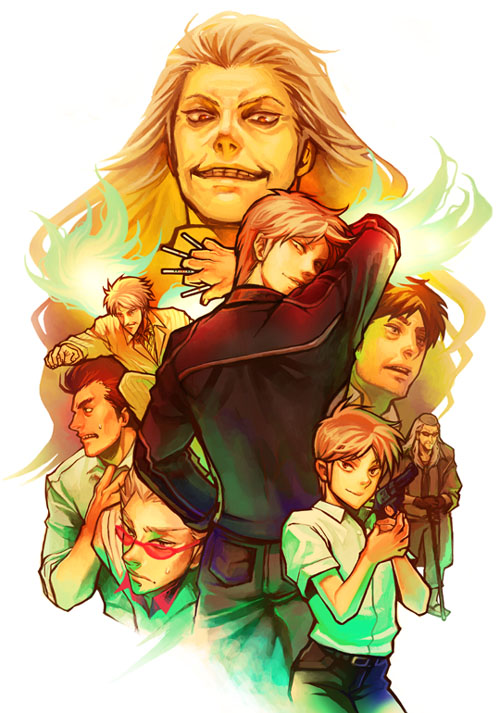 6+boys, akagi, akagi:_yami_ni_oritatta_tensai, akagi_shigeru, board_game, fukumoto_mahjong, gun, handgun