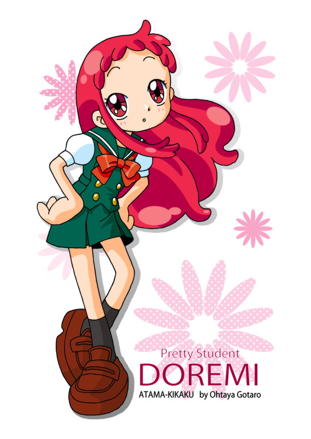 1girl, child, harukaze_doremi, ohtaya55, ojamajo_doremi, red_hair, school_uniform, tagme