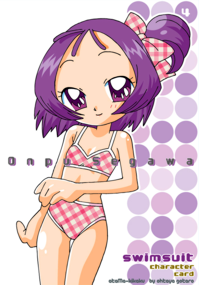 1girl, ohtaya55, ojamajo_doremi, purple_hair, segawa_onpu, swimsuit, tagme